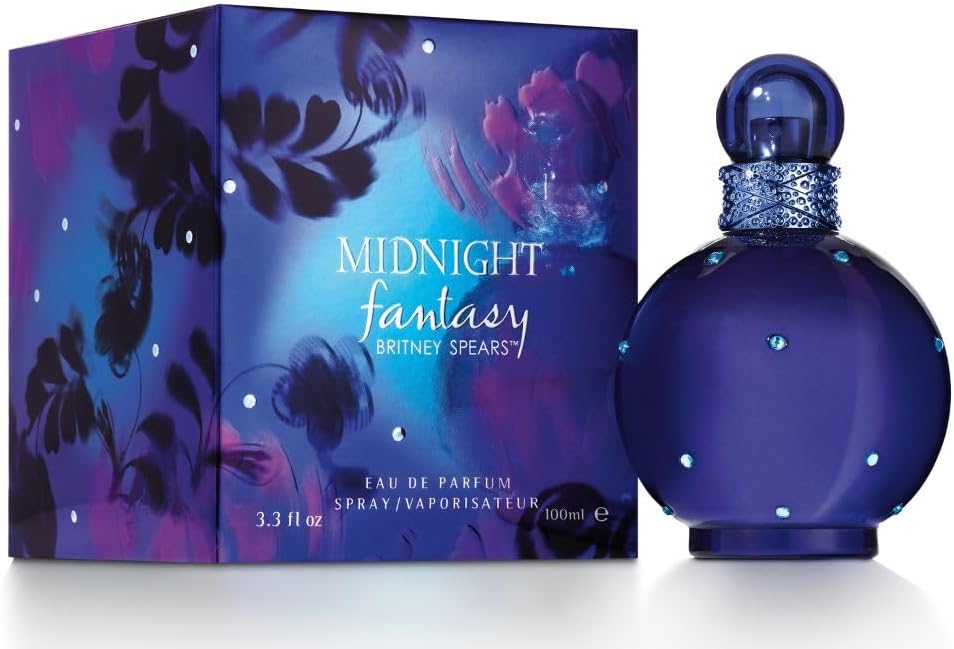 Britney Spears Midnight Fantasy Eau de Parfum Spray, 100ml, Floral Amber Fragrance, Celebrity Perfume for Women